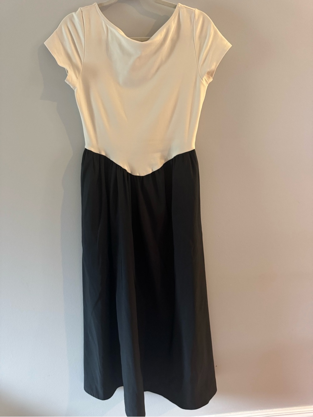 a new day Two-Tone Cream and Black Midi Dress